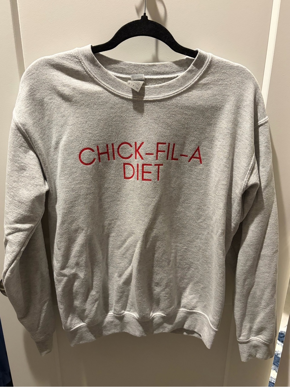 Gray 'Chick-Fil-A Diet' Crewneck Sweatshirt